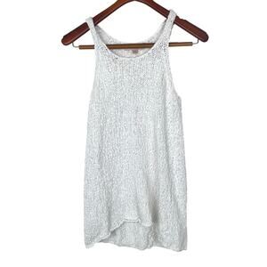 Philosophy Womens Tank Sz L Crochet Festival Boho Beachy Hippie Natural Earthy